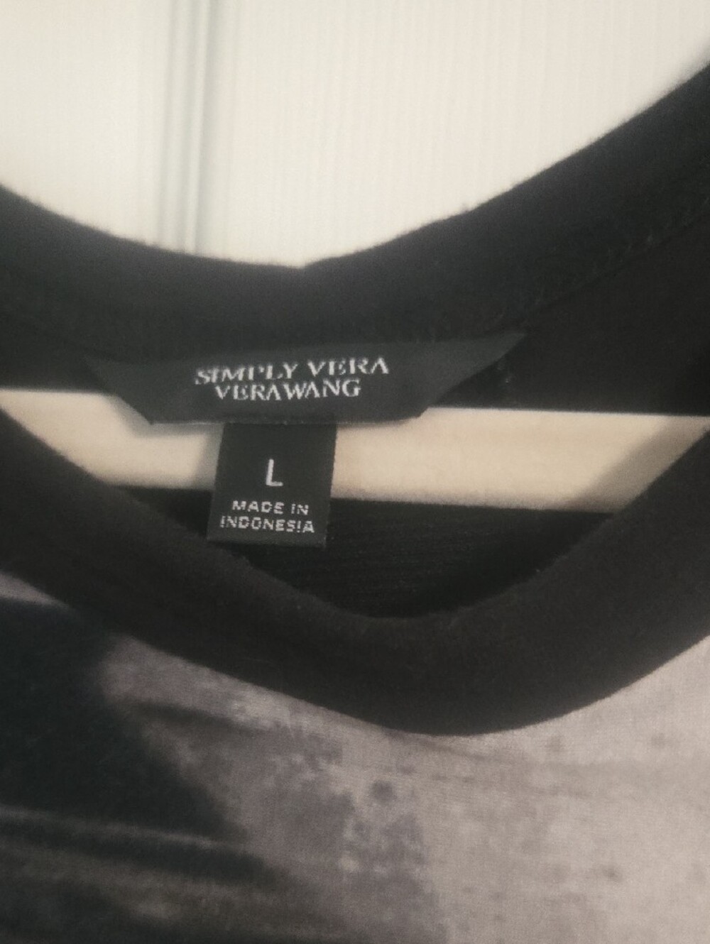 Vera Wang Black and White Brushstroke Mini Dress - Picture 2 of 3